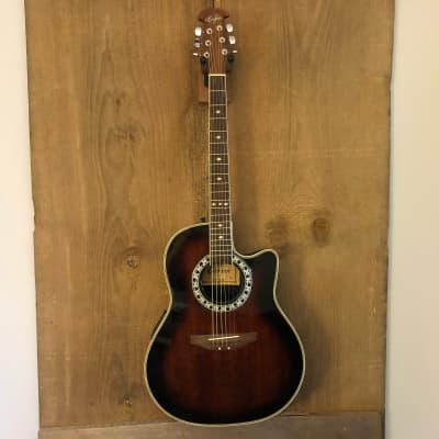 Crafter SF-900 Ovation-Style Acoustic Electric Guitar Brown Burst image 2