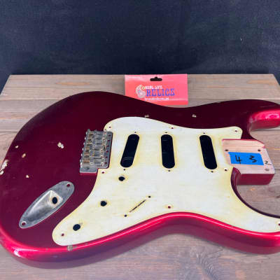 Real Life Relics Strat® Stratocaster® Body Aged Candy Apple Red  #2 image 3
