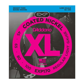 D'Addario EXP170 Coated Bass Guitar Strings Light 45-100 Long Scale