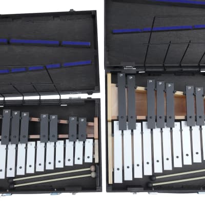 Vintage Suzuki Japan Glockenspiels - Alto + Soprano Full Chromatic 22 Bar - With Original Wooden Cases image 4