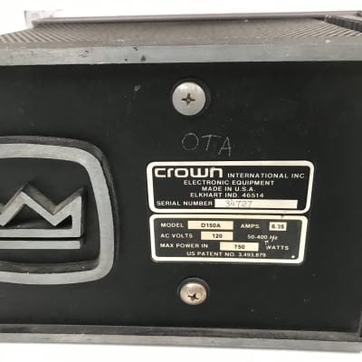 Vintage Crown D150A 2-Channel Professional Power Amplifier Amp image 6