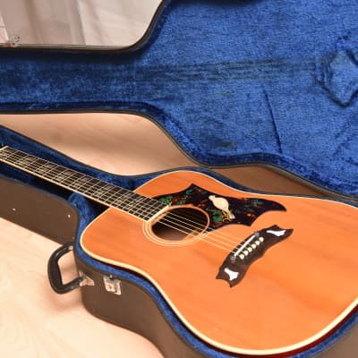 Luxor Dove – 1970s Made in Japan Lawsuit Era Dreadnought Western Guitar in Gibson-Style + orig. Case image 13