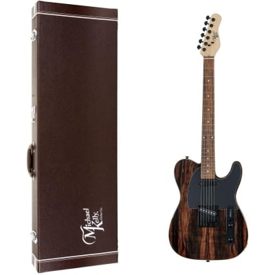 Michael Kelly Custom Collection '50s Electric Guitar, Pau Ferro Fingerboard, Striped Ebony, with Hard Case image 1