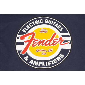 Fender Guitars and Amps Logo T-Shirt, Navy, XL 2016