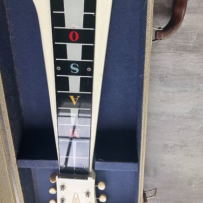 Mason lap steel 1953 white with Gibson Moderne headstock style shape 1953 - White image 11