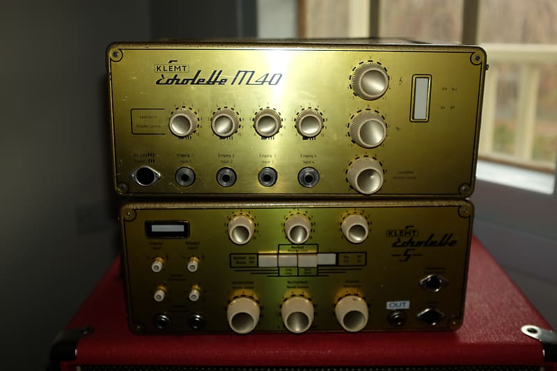 Klemt Echolette M40 amp and Echolette S Tape pre amp  1960s Gold image 1