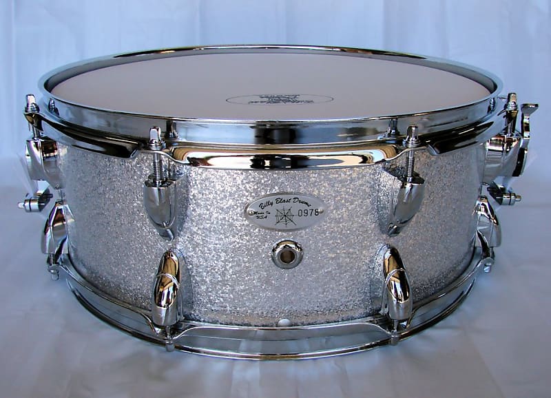 Billy Blast Drums 14"x5.5" Silver Sparkle Snare Drum 2017 Silver Sparkle image 1