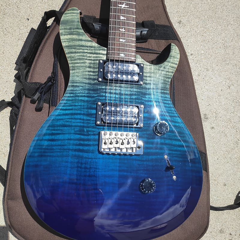 Prs se custom 24 online charcoal blue fade