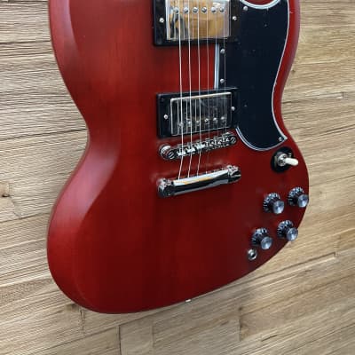 Epiphone 1961 Les Paul SG Standard guitar 2023 - Aged Sixties Cherry 6lbs 12oz w/hard case. Mint! image 3