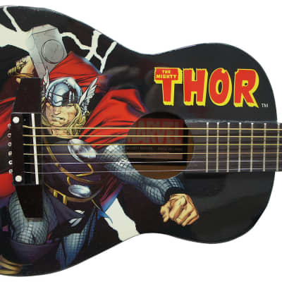 Peavey Marvel Avengers Thor Graphic 1/2 Size Acoustic Guitar Signed by Stan Lee with Certificate of Authenticity (Serial  ARBCF101911) for sale