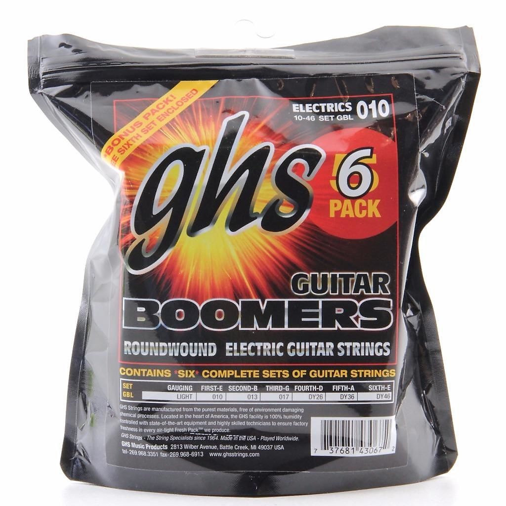 GHS GBL-5 SET Boomers Nickel-Plated Electric Guitar Strings - | Reverb