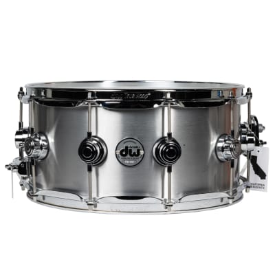 Drum Workshop 6.5x14" Rolled Aluminum Snare Drum with Chrome Hardware image 4