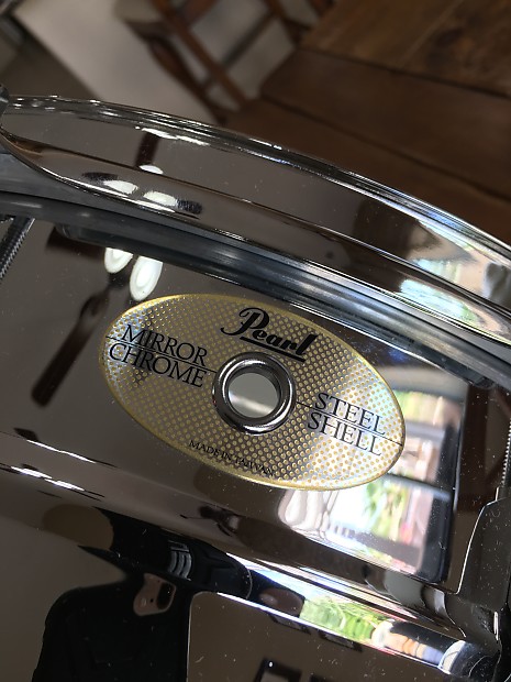 Pearl Mirror Chrome Steel Shell Snare Drum 5.5”x 14”