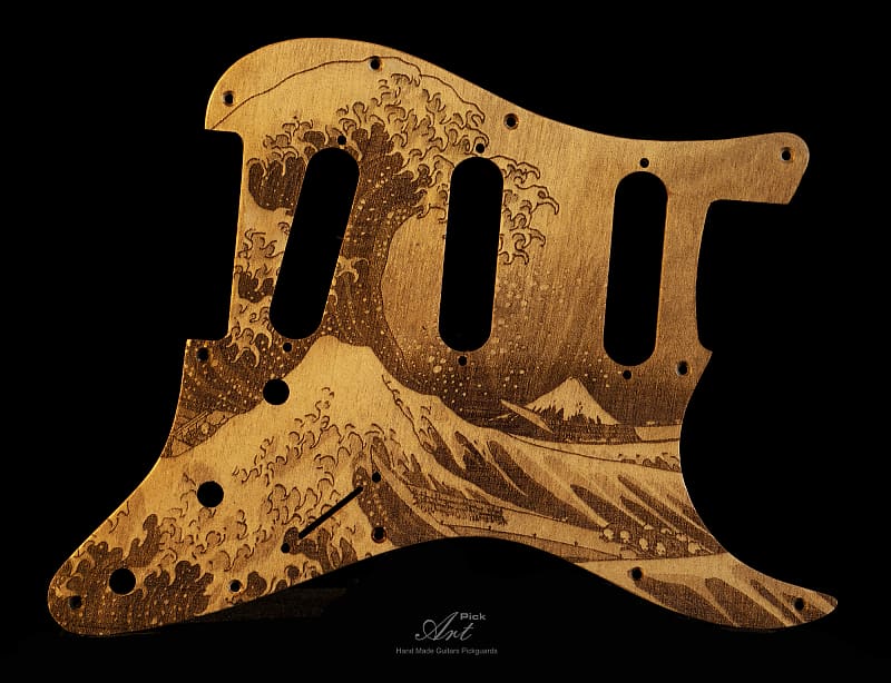 Stratocaster SSS Pickguard Strat The Great Wave off Reverb UK