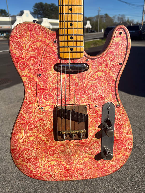 Custom Pink Paisley Relic Telecaster - Partscaster tele with gig bag image 1