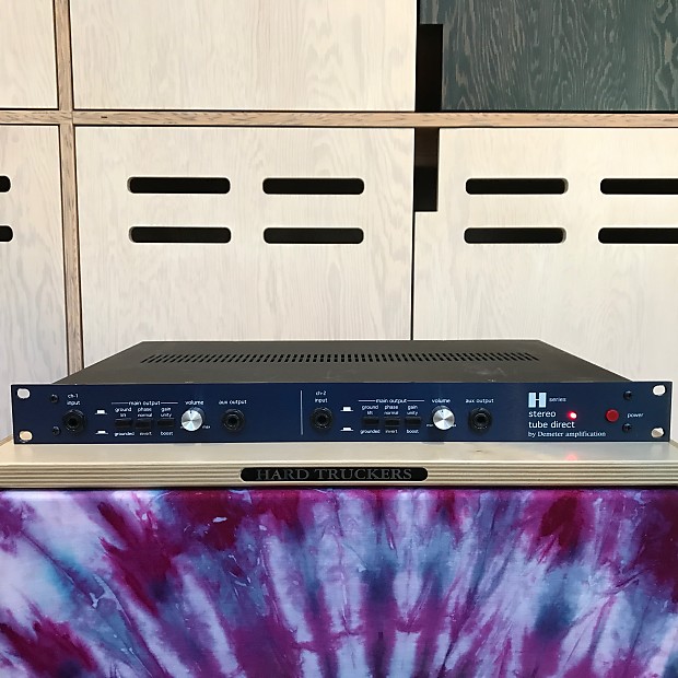 Demeter STDB-1 stereo Tube Direct Box early 2000s blue brushed steel face