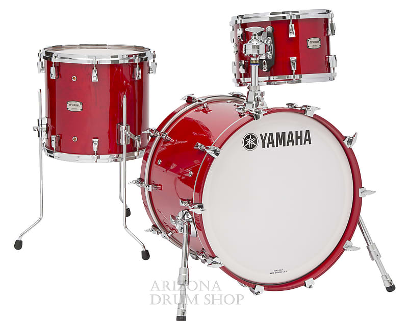 Yamaha Yamaha Absolute Hybrid Maple 3pc. Drum Shell Pack 20x16 14x13 12x8 Autumn Red image 1