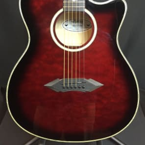 Schecter Omen Extreme Acoustic Electric Guitar Black Cherry Reverb