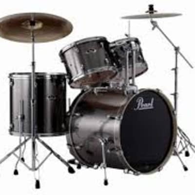 Pearl Export 5-pc Drum Set w/20in Bass & Hardware Smokey Chrome image 1