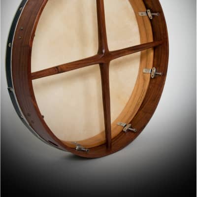 Roosebeck BTN8RD Tunable Sheesham Bodhran Cross-Bar Double-Layer Natural Head18'' x 3.5'' w/Tipper & Tuning Wrench image 4