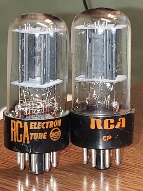 6SN7GTB RCA Black Plate Matched Pair MaxiPreamp2 Tested (2) tube lot