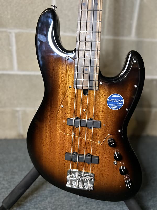 Bacchus Woodline Custom Jazz Bass Japan Figured Mahogany Aguilar Bartolini  Gotoh Amazing!