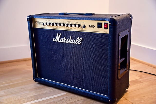 Marshall JCM 900 Model 4102 100-Watt Hi Gain Dual Reverb 2x12 Combo 1994  Black & Gold