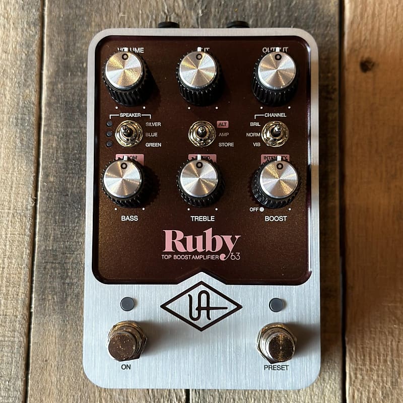 ギター UNIVERSAL AUDIO Ruby Top Boost Amplifier Universal Audio Ruby '63 Top Boost Amplifier Pedal | Sweetwater