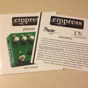 Empress Phaser w/ box & papers image 3