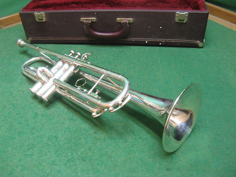 King Tempo 601 Silver Trumpet 1984 Reconditioned Case and Reverb