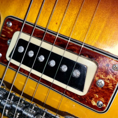 Vintage Toledo  Es 335 style semi hollow body electric guitar guitar made in japan 1970s Sunburst image 5