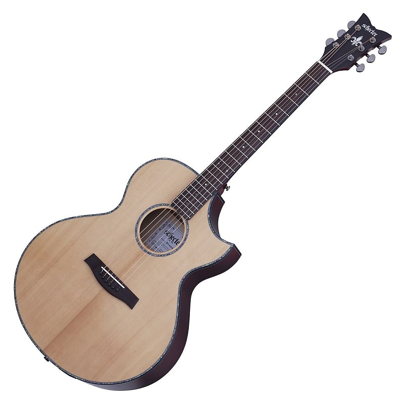 Schecter Orleans Stage Cutaway Acoustic with Electronics 2010s - Natural/Vampyre Red Satin image 1