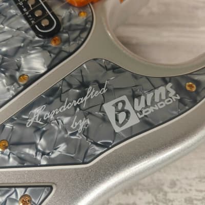 1990's Burns London Club Series Marquee Electric Guitar (Silver) image 5