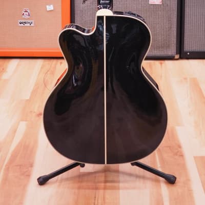 Takamine PB5 SBL Pro Series Jumbo Cutaway Acoustic/Electric Bass Gloss Black Sunburst image 8