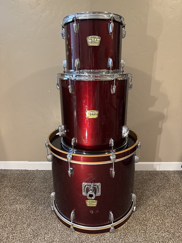 2002 Yamaha YD Series Drum Set 22/16/12 Red Reverb