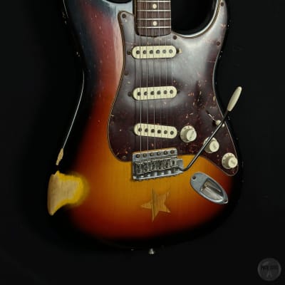 Fender Custom Shop MB Stratocaster "StarClub - No.1" from 2007 in sunburst with case image 4