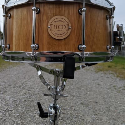 Holloman Custom Drums 6.5" x 14" White Oak Snare  Semi Gloss image 1
