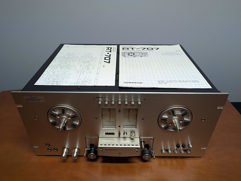 Pioneer RT-707 1/4” 4-Channel 2-Track Tape Recorder (1977-1984) – Silver – w/ Original Manual  			