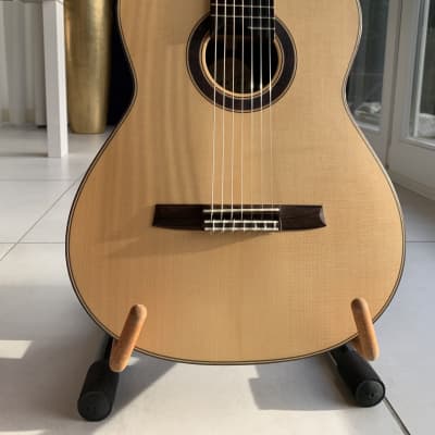 2018 Hanika Natural-PF Custom 7 - Natural Satin | Custom Shop German 7-String Classical Guitar with Monitor Sound Hole | OHSC image 7