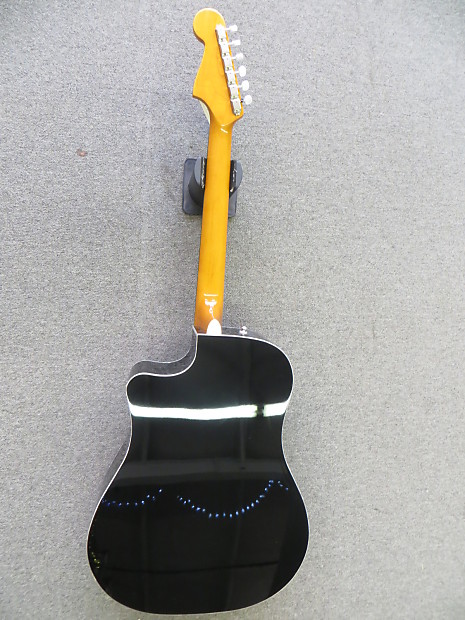 Fender Sonoran SCE Black Acoustic Electric Guitar USED | Reverb