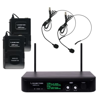 SWM15-PRO, WIRELESS MICROPHONE KARAOKE MIXER SYSTEM W/ HD ARC, OPTICAL,  AUX, BLUETOOTH, SELECTABLE FREQUENCIES - SUPPORTS SMART TV, SOUND BAR,  MEDIA BOX, RECEIVER