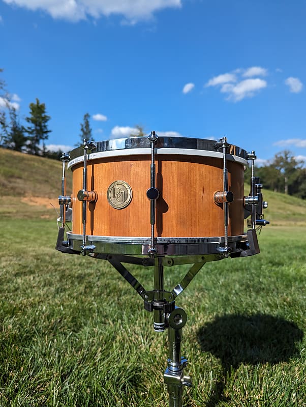 Davies Drum Co. Snare Drum - 6.5 x 14 inch - Cherry Wood with Single Flange  Hoops - Solid Stave Construction