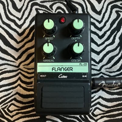 Vintage LocoBox Cutec Branded FL-01 Analog Flanger Guitar Effects Pedal Made In JAPAN Rare Loco Box [1980s - Black] Works Perfectly! image 1