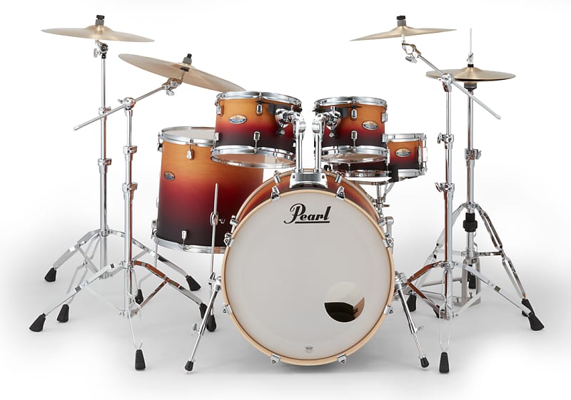 Pearl DMP925SPC218 Decade Maple 5-Piece Drum Shell Pack, Ember Dawn