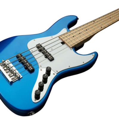 Sadowsky MetroExpress 21-Fret Vintage J/J Bass, Maple Fingerboard, 5-String - Solid Ocean Blue Metal image 1