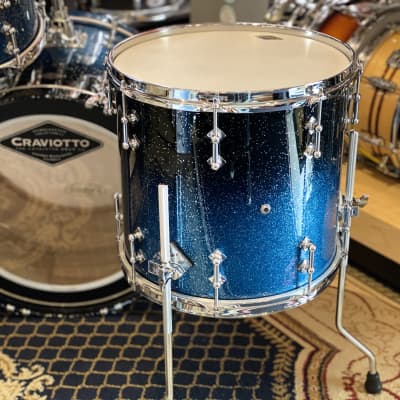 Craviotto Custom Shop Solid Shell Poplar Kit in Evening Sparkle Lacquer - 4pc 12,14,20, 14SD image 7