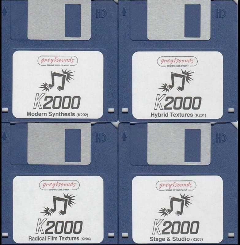 Greytsounds Kurzweil K2000 synth patches - 4 Floppy Disk Set - Ready to load into your K2000 image 1