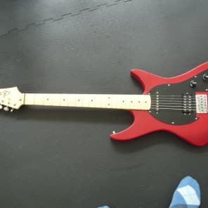 Quest  Atak 1 Electric Guitar - Vintage 1985, Dark Red / Black Pick Guard with OHSC image 2
