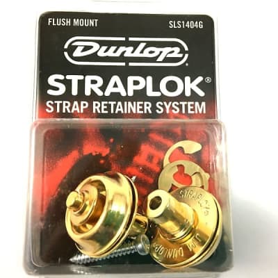 Dunlop Strap Locks - Guitar - Flush Mount Strap Retainer System Gold