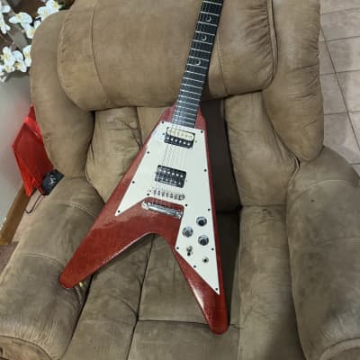 Gibson Flying V 2002 Faded Cherry Crescent Moon Inlays  for sale